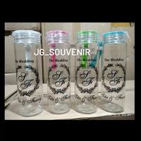 Gambar SOUVENIR BOTOL TUMBLER KACA SLIM BENING 420ML CUSTOM NAMA TANPA KEMAS dari JG Souvenir undefined 3 Tokopedia