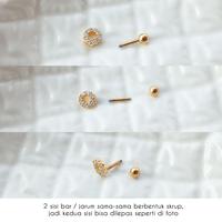 Gambar (1372 GOLD) ANTING PIERCING TINDIKAN HELIX TRAGUS-TIDAK KARAT dari Hello Friday Shop undefined 3 Tokopedia