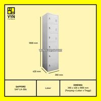 Gambar Loker Besi 6 Pintu Sapporo SAP LK-006 dari Furon Furniture undefined 3 Tokopedia