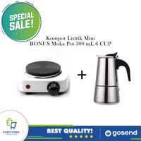 Gambar Kompor Listrik + Teko Kopi 300 mL Portable Serbaguna dari Everything Home Store undefined 1 Tokopedia