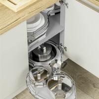 Gambar rak sudut dapur magic corner tempat penyimpanan - Buka Kiri dari Furniture Fittings undefined 5 Tokopedia