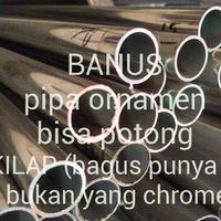 Gambar Pipa stainless 304 3" inch x 6 meter tebal 1,2 mm pipa bulat ornamen dari BANUSSTEELL undefined 2 Tokopedia