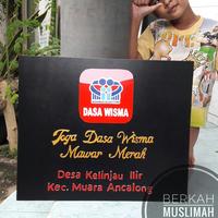 Gambar Indoor uk 60x50/Papan nama kayu mdf hijau toko butik dll/Dasa Wisma dari rumah berkah muslimah undefined 5 Tokopedia