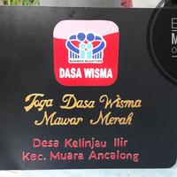 Gambar Indoor uk 60x50/Papan nama kayu mdf hijau toko butik dll/Dasa Wisma dari rumah berkah muslimah undefined 2 Tokopedia