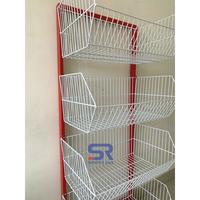 Gambar Rak Snack - Rak Roti Minimarket 4 Susun - Merah - LINK EKSPEDISI LUAR dari Sentra Rak Official Store undefined 4 Tokopedia