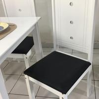 Gambar Meja Makan Magnolia Minimalis All White Dengan 6 Kursi 40x40x102cm Bahan Premium MDF Dan Kayu Karet Finishing Duco White dari JTH Furniture undefined 2 Tokopedia