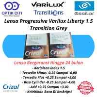 Gambar lensa progresif photochromic essilor varilux liberty 1.5 T8 Grey - Sapphire dari Optik Citi Eyewear undefined 1 Tokopedia