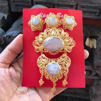 Gambar SET BROS ALPAKA AKSESORIS KEBAYA BALI BA 534 - Hijau dari Jepun Ayu Bali undefined 4 Tokopedia