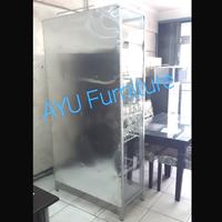 Gambar rak piring gajah 2 susun tinggi pipa kaca tebal alumunium anti karat dari Ayu Furniture Pangjay undefined 4 Tokopedia