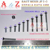 Gambar baut mesin 4x20mm/machine screw/skrup/sekrup 4 x 20 mm - Kepala Bulat dari A to Z product undefined 2 Tokopedia