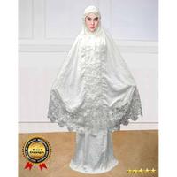 Gambar Mukena sutra paris prada putih renda matahari hantaran mewah murah dari DIVAJAYA PASAR BARU BANDUNG undefined 1 Tokopedia