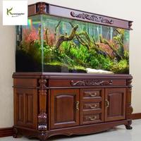 Gambar Bufet aquarium tempat aquarium ukir bahan kayu jati - natural dari kursimarketfurniture_ undefined 1 Tokopedia
