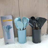 Gambar silicone utensil set wooden handle /set masak spatula - dusty pink dari etc shopline undefined 2 Tokopedia