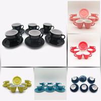 Gambar 1 Set Isi 6 Pcs Cangkir Espresso Mini/Cangkir Keramik/Cangkir Kopi - Merah dari CS Shop168 undefined 2 Tokopedia