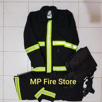 Gambar Baju Pemadam Kebakaran Damkar Fireman Suit Nomex IIIA Hitam Black dari MP Fire Store undefined 4 Tokopedia