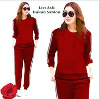 Gambar Baju Setelan Training Wanita Atasan Celana Olahraga Terlaris - Pink, XL dari NAT mode undefined 5 Tokopedia