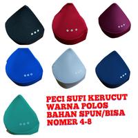 Gambar PECI SUFI KERUCUT WARNA POLOS - Hitam, No 4 dari IQRO Fashion undefined 1 Tokopedia