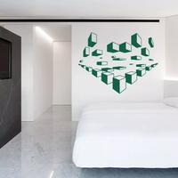 Gambar Stiker Dinding Tembok Pola Geometri 3D Untuk Hiasan Dinding Hotel - Hijau dari Bago Sticker undefined 1 Tokopedia