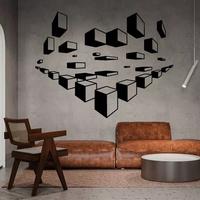 Gambar Stiker Dinding Tembok Pola Geometri 3D Untuk Hiasan Dinding Hotel - Hijau dari Bago Sticker undefined 2 Tokopedia