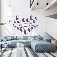 Gambar Stiker Dinding Tembok Pola Geometri 3D Untuk Hiasan Dinding Hotel - Hijau dari Bago Sticker undefined 3 Tokopedia