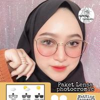 Gambar Kacamata wanita || PAKET LENSA PHOTOCROMIC | kacamata terbaru - Gold dari Matking kacamata undefined 1 Tokopedia