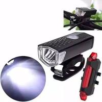 Gambar Paket Lampu sepeda A - lampu depan dan lampu belakang LED Rechargeable dari Cellis Houseware undefined 3 Tokopedia