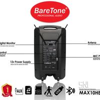 Gambar BARETONE MAX10HE / BARETONE MAX-10HE SPEAKER PORTABLE WIRELESS 10" dari Kurnia Musik Semarang undefined 3 Tokopedia