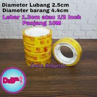 Gambar Isolasi Bening Kado / Isolasi / Lakban Kecil Nachi 1/2 Inchi / Satuan - Gold Tape dari Dunia Belajarku undefined 1 Tokopedia