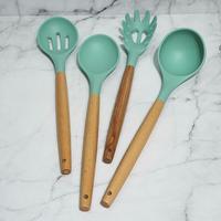 Gambar wooden silicone utensil spatula set for soup and pasta - tosca dari etc shopline undefined 4 Tokopedia