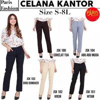 Gambar CELANA KATUN WANITA CELANA BAHAN KERJA KANTOR CELANA FORMAL JSK JEANS - HITAM 101, Cantumin 7L/8L dari PARIS JEANS undefined 1 Tokopedia