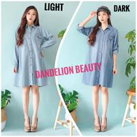 Gambar KEMEJA TUNIK JEANS LENGAN PANJANG DENGAN SKODER dari dandelion.beauty undefined 1 Tokopedia
