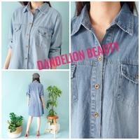 Gambar KEMEJA TUNIK JEANS LENGAN PANJANG DENGAN SKODER dari dandelion.beauty undefined 2 Tokopedia