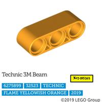Gambar LEGO PARTS 6275899 - Technic 3M Beam Flame Yellowish Orange dari XYZ Bricks undefined 2 Tokopedia
