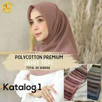 Gambar Hijab Segi Empat Wanita, Polycotton, Bella Square, Warna Tawny dari Nindy Gallery undefined 3 Tokopedia