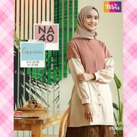 Gambar Atasan Nibras NA 40 Warna Cappucino - Cream Tunik Blouse Cantik Busui - Abu Muda, L dari Hibban Online Shop undefined 1 Tokopedia
