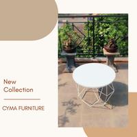 Gambar Meja Coffee Hexagonal - Orange dari Cyma Home Decor undefined 5 Tokopedia