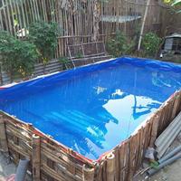 Gambar kolam terpal 3x6x1 A20 SUPER UV plus drainase pembuangan air - A20 Hp dari Rajaterpal165 undefined 1 Tokopedia