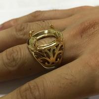 Gambar Cangkang/Rangka Cincin Pria Batu Akik model Teratai warna Gold import - 7 dari Pulau Intan Aksesoris undefined 3 Tokopedia
