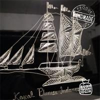 Gambar Kapal Pinisi Lapis Perak - Kerajinan Khas Kotagede Jogja - 28x24 cm dari buahtanganjogja undefined 2 Tokopedia