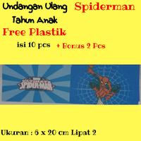 Gambar KARTU UNDANGAN ULANG TAHUN ANAK TEMA SPIDERMAN TULIS SENDIRI dari Anditha undefined 1 Tokopedia