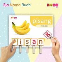 Gambar BELAJAR ALFABET | EJA NAMA BUAH | FLASHCARD PENJEPIT dari dnylon undefined 1 Tokopedia