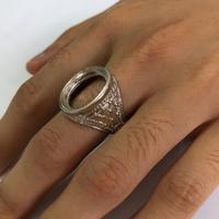 Gambar Cangkang Cincin Pria model Wajik warna Putih/Silver import batu akik - 7 dari Pulau Intan Aksesoris undefined 4 Tokopedia