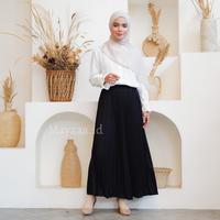 Gambar rok plisket hitam xxl / rok plisket premium / rok plisket murah dari Mayzaa Labels undefined 1 Tokopedia