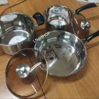 Gambar Panci Set Stainless Steel Cookware Set high Quality 3pc Tebal - Isi 3pcs dari LN@shop99 undefined 2 Tokopedia