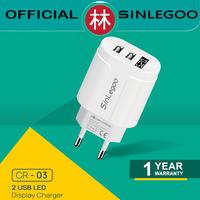 Gambar Sinlegoo CR-03 Fast Travel Charger Dual USB & LED Display - Rexi CF31-MX dari Liem Group undefined 2 Tokopedia