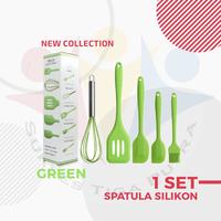 Gambar SPATULA TAHAN PANAS SET SUTIL SILICONE SILIKON 5PCS SET MURAH - Merah dari SUKSES TIGA SAUDARA undefined 2 Tokopedia