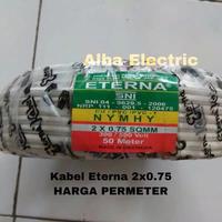 Gambar Eterna 2x0,75 HYO Serabut Putih Tembaga / Eterna Eceran 2x075 dari Albasia elektrik undefined 1 Tokopedia