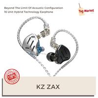 Gambar KZ ZAX 16 Driver Hybrid 7BA 1DD HiFi In Ear Earphone With Mic - Hitam dari Tag Market Shop undefined 1 Tokopedia
