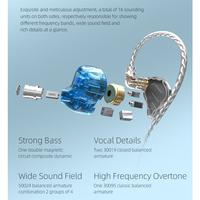 Gambar KZ ZAX 16 Driver Hybrid 7BA 1DD HiFi In Ear Earphone With Mic - Hitam dari Tag Market Shop undefined 2 Tokopedia