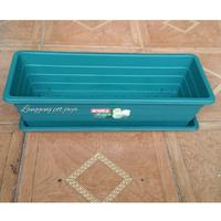 Gambar Pot tanaman plastik panjang motif TRIVETTO + Tatakan Warna Hijau ukura dari langgeng pot jaya undefined 2 Tokopedia